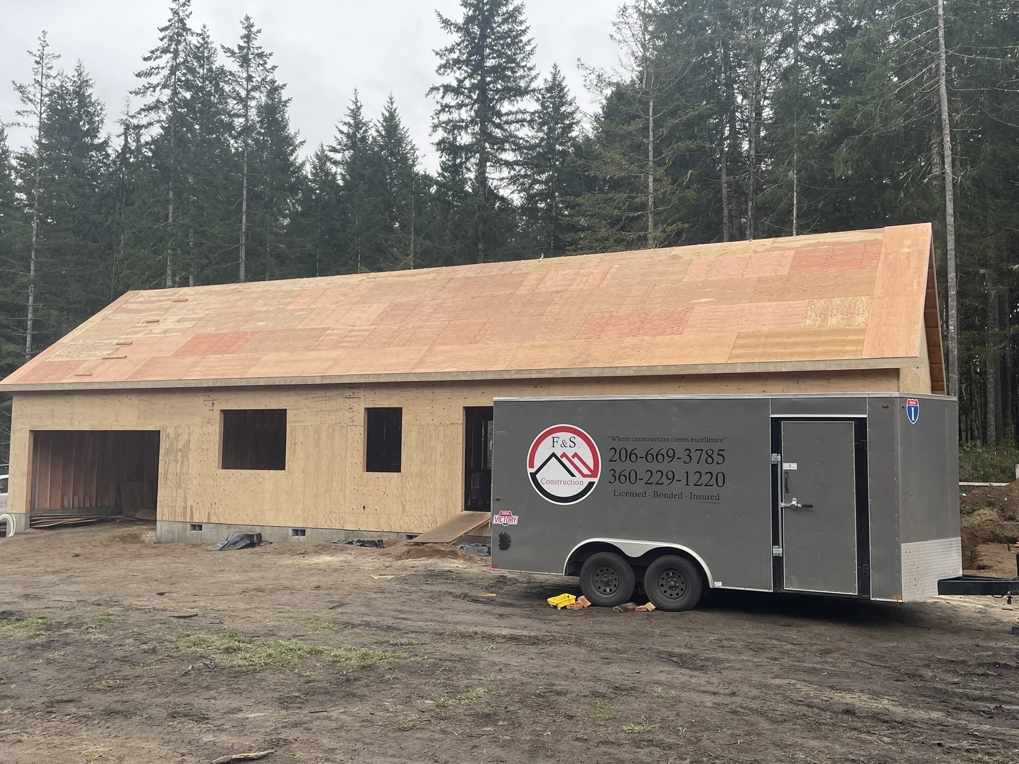 Custom construction job-site finish